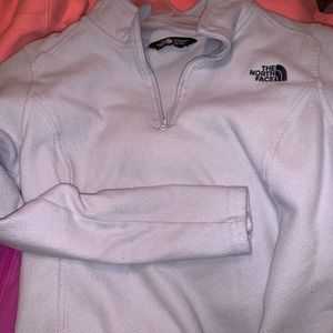 White/hint of blue sweater